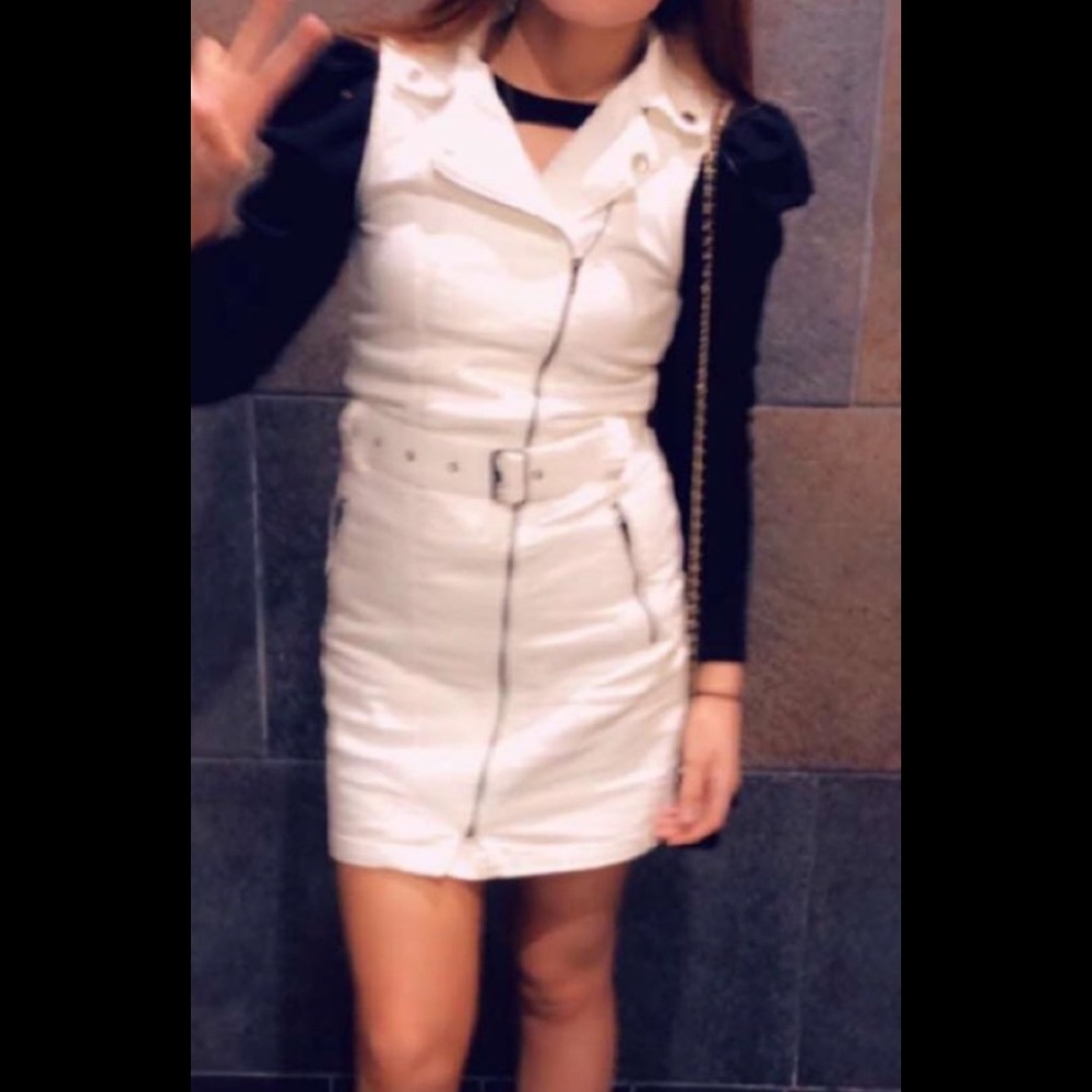 Just White dress not black shirt